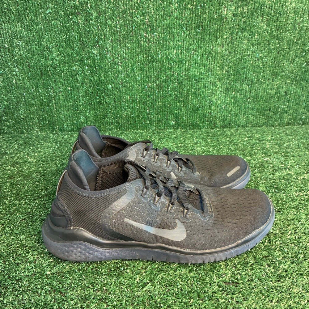 Nike Free RN 2018 Lightweight Breathable Athletic Running Shoe Black Womens Sz 8